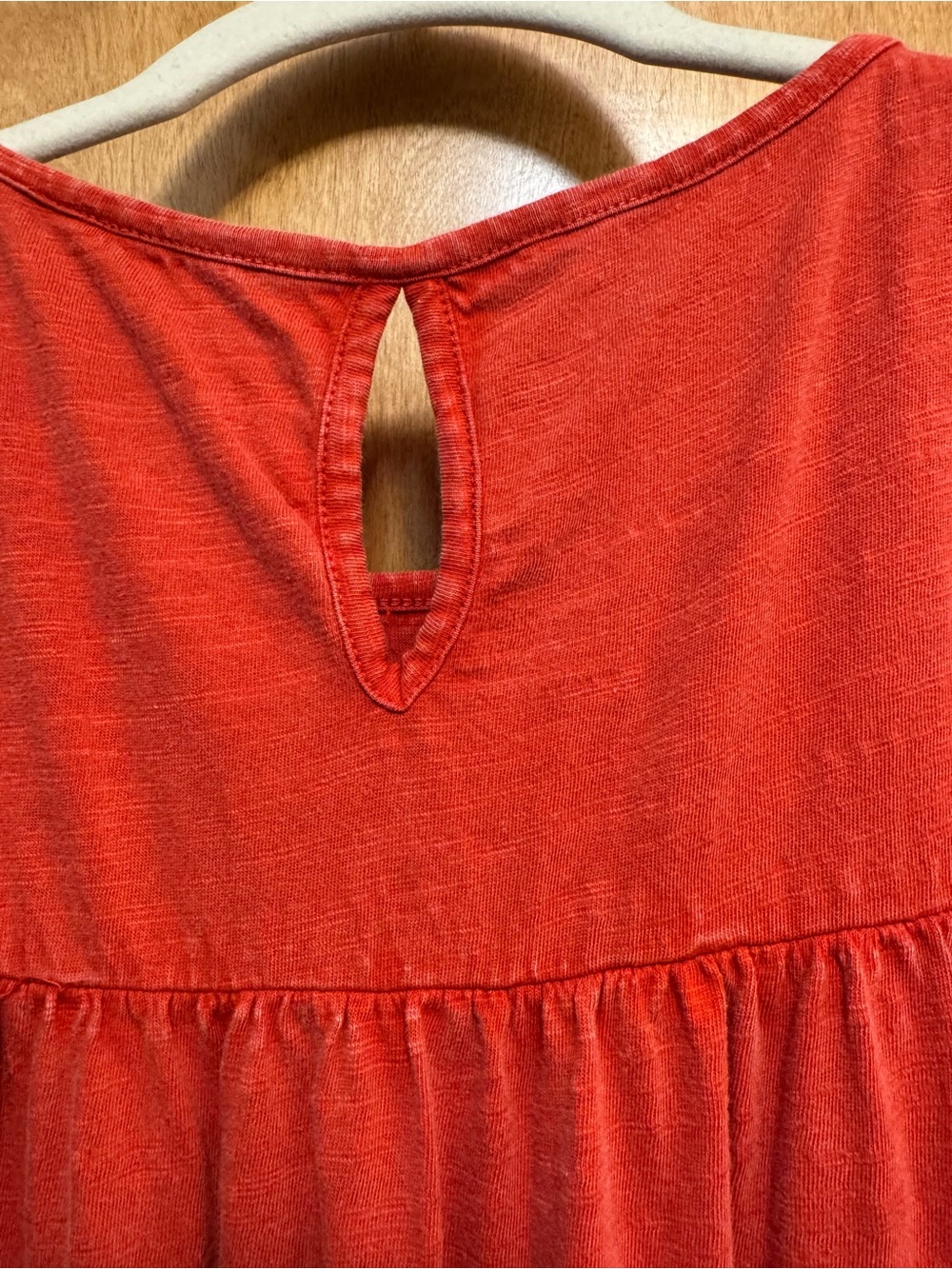 Wonderly Sleeveless Tank Dress in Deep Coral with Back Keyhole Design - Picture 5 of 5